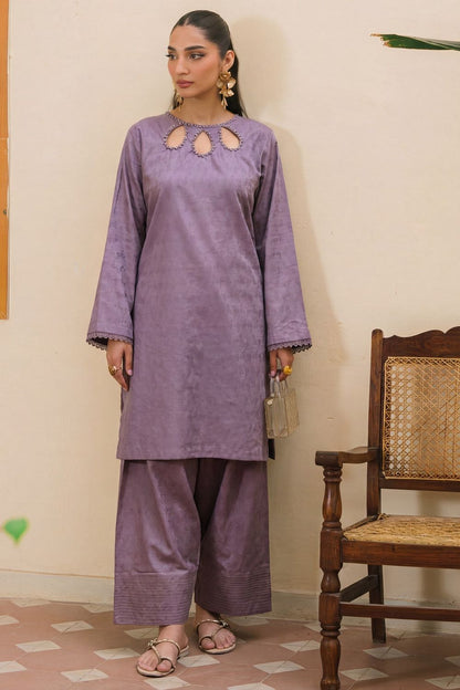 Mauve Embellished Textured Lawn Pakistani Suit Online in Dubai UAE Abudhabi Ajman Sharjah