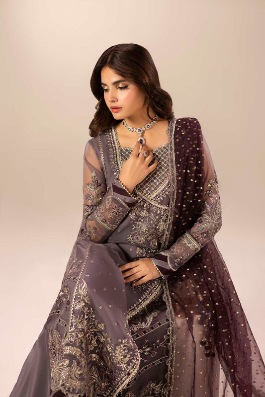 Mauve Hand Embellished Organza Pakistani Wedding Dresses Online in Sri Lanka India Australia
