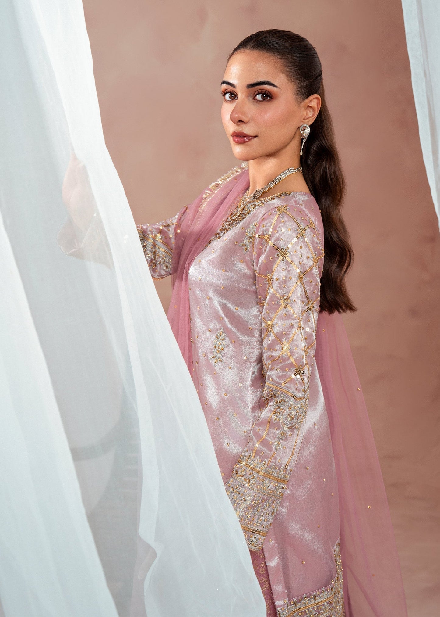 Mauve Pink Gharara Suit for Women Online in Dubai UAE Abudhabi Ajman Sharjah