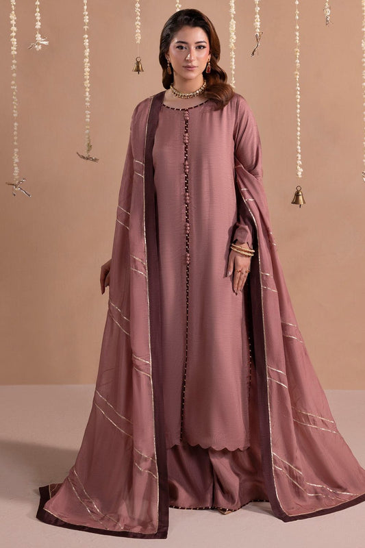 Mauve Raw Silk Sharara Pakistani Suit Online in Dubai UAE Abudhabi Ajman Sharjah