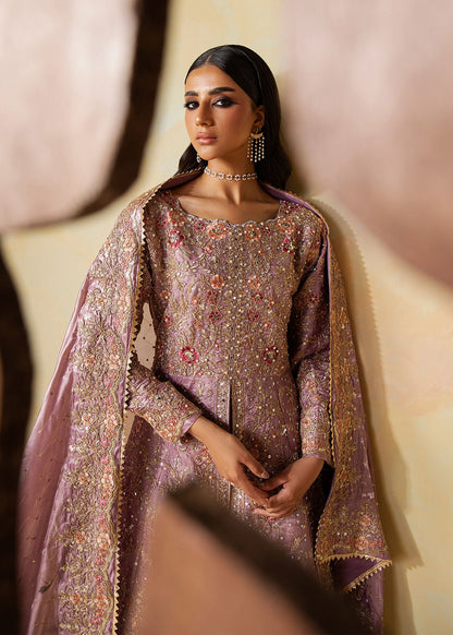 Mauve Silk Embroidered Gharara Suit Online in UK USA Canada
