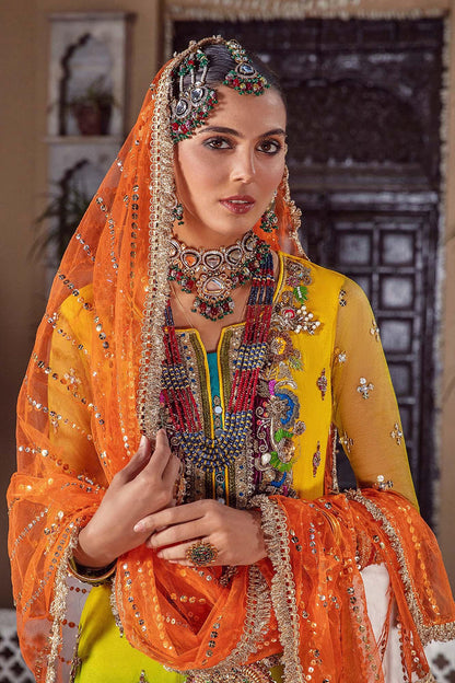 Skin Orange Readymade Pure Chiffon Suit