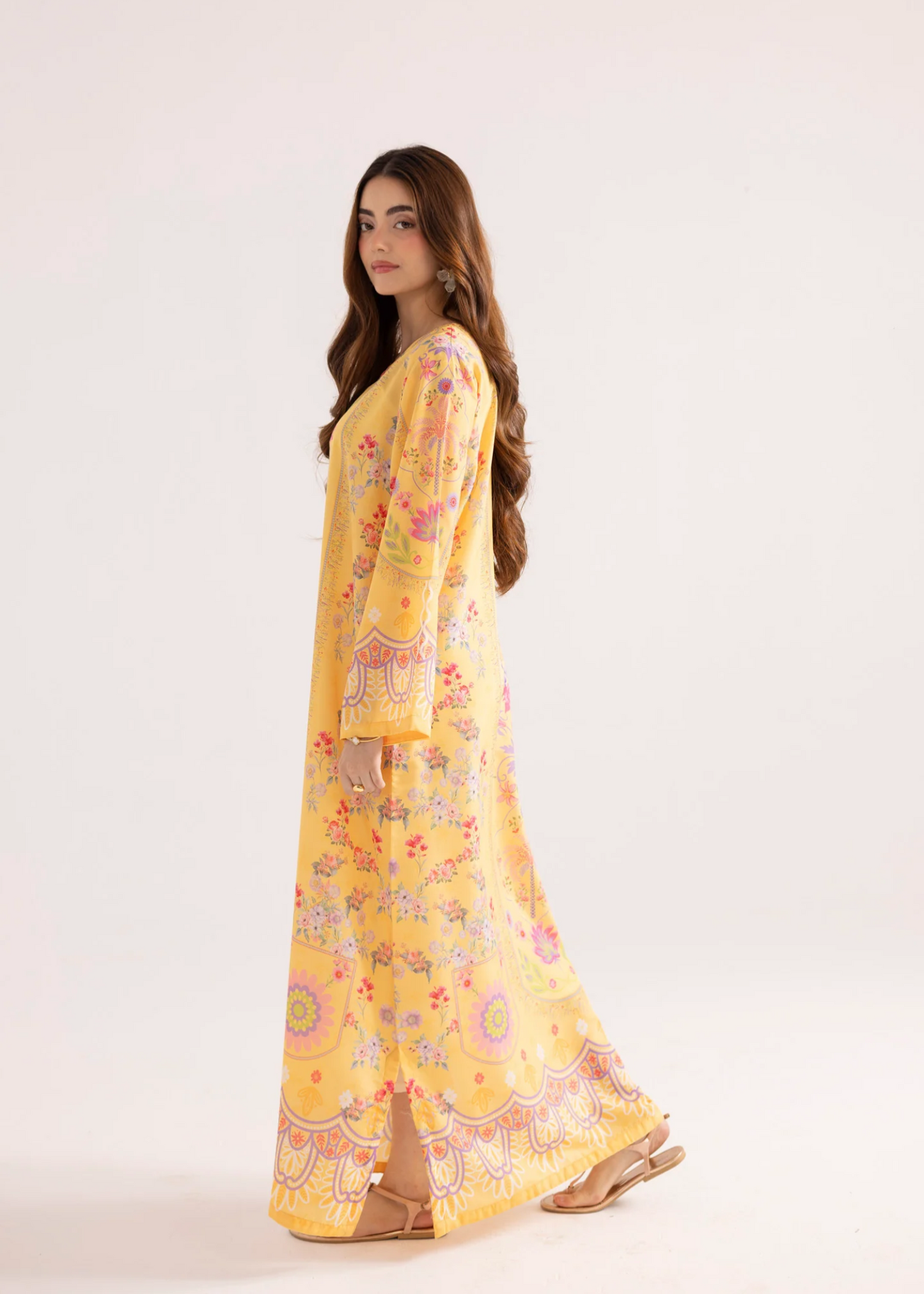 Mellow Yellow Designer Kaftan Top Online in Dubai DXB UAE Abudhabi Meena Bazaar