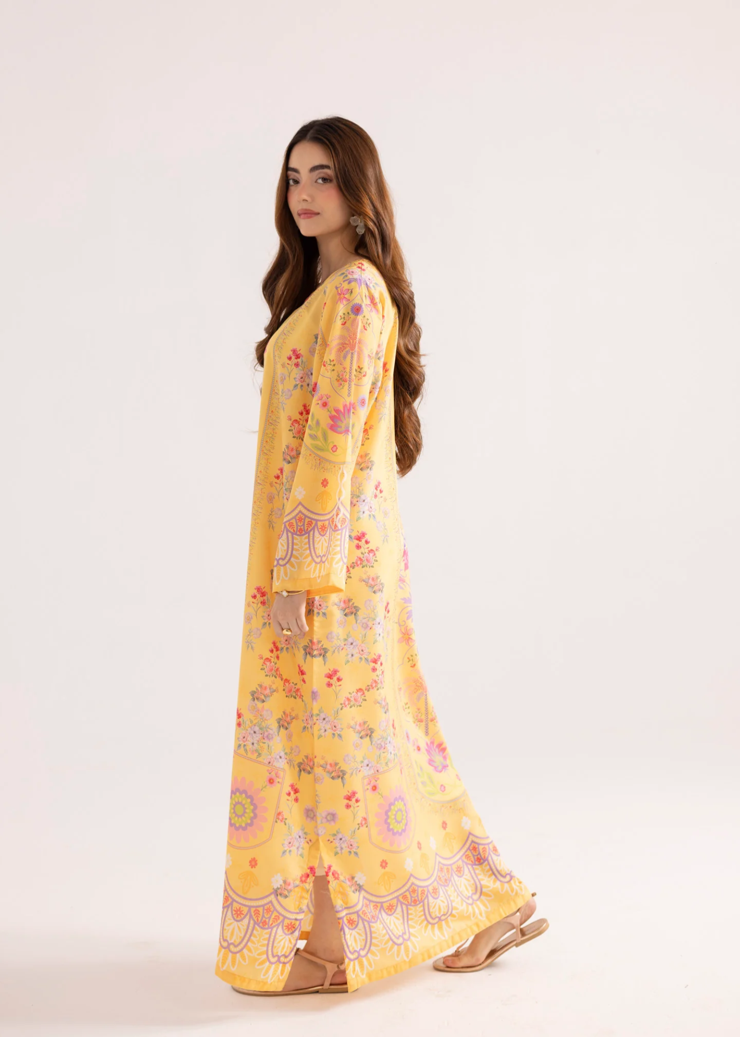 Mellow Yellow Designer Kaftan Top Online in Dubai DXB UAE Abudhabi Meena Bazaar