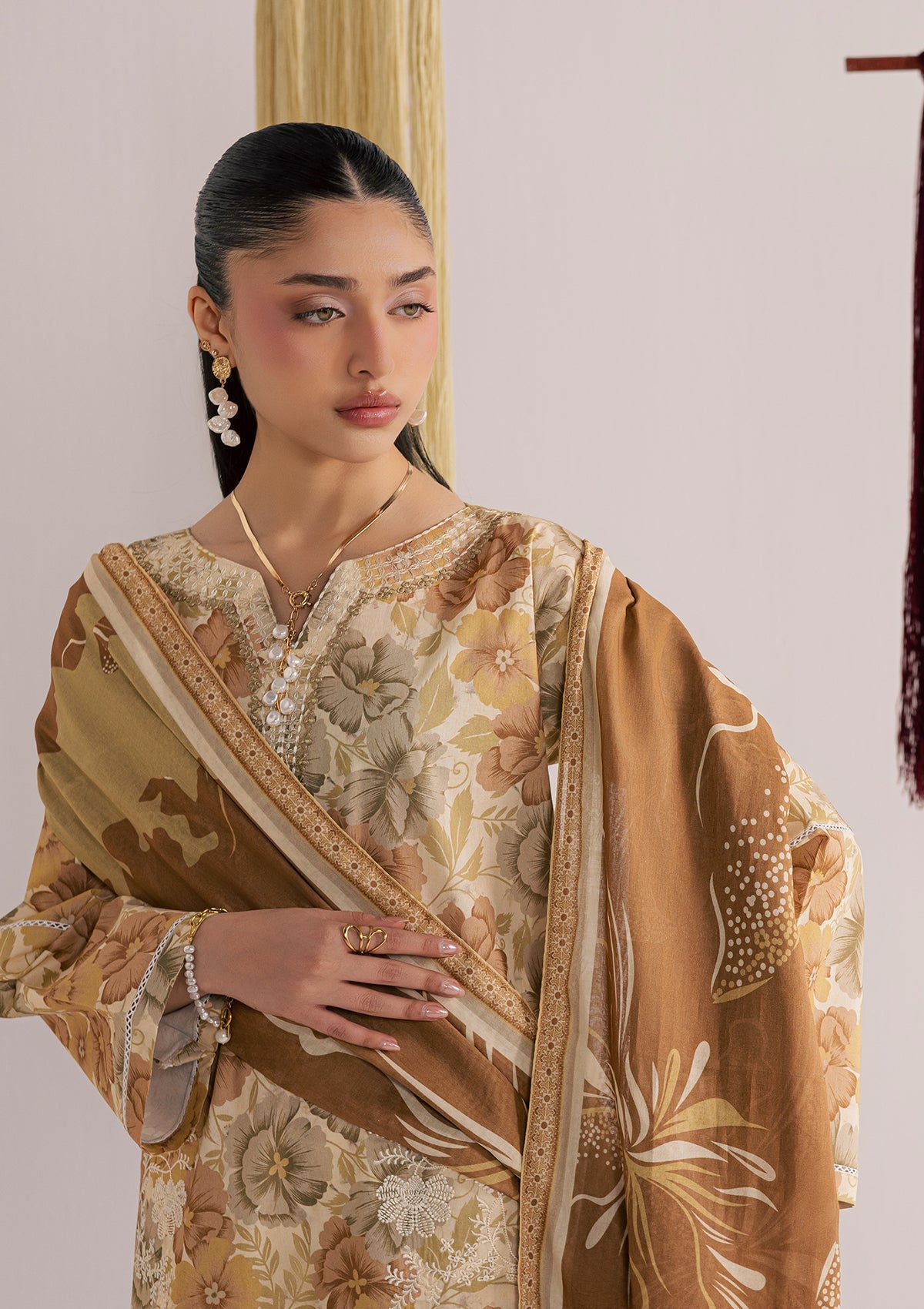 Mellow Yellow Lawn Dress Material Online in Dubai DXB UAE Abudhabi Meena Bazaar