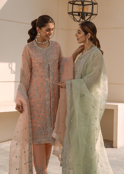 Mint Green Adda Work Raw Silk Trouser Suit Online in KSA Riyadh Saudi Arabia Oman Bahrain Qatar