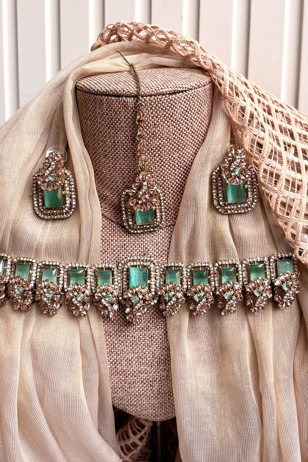Mint Green Choker Set Online in Dubai UAE Abudhabi Ajman Sharjah