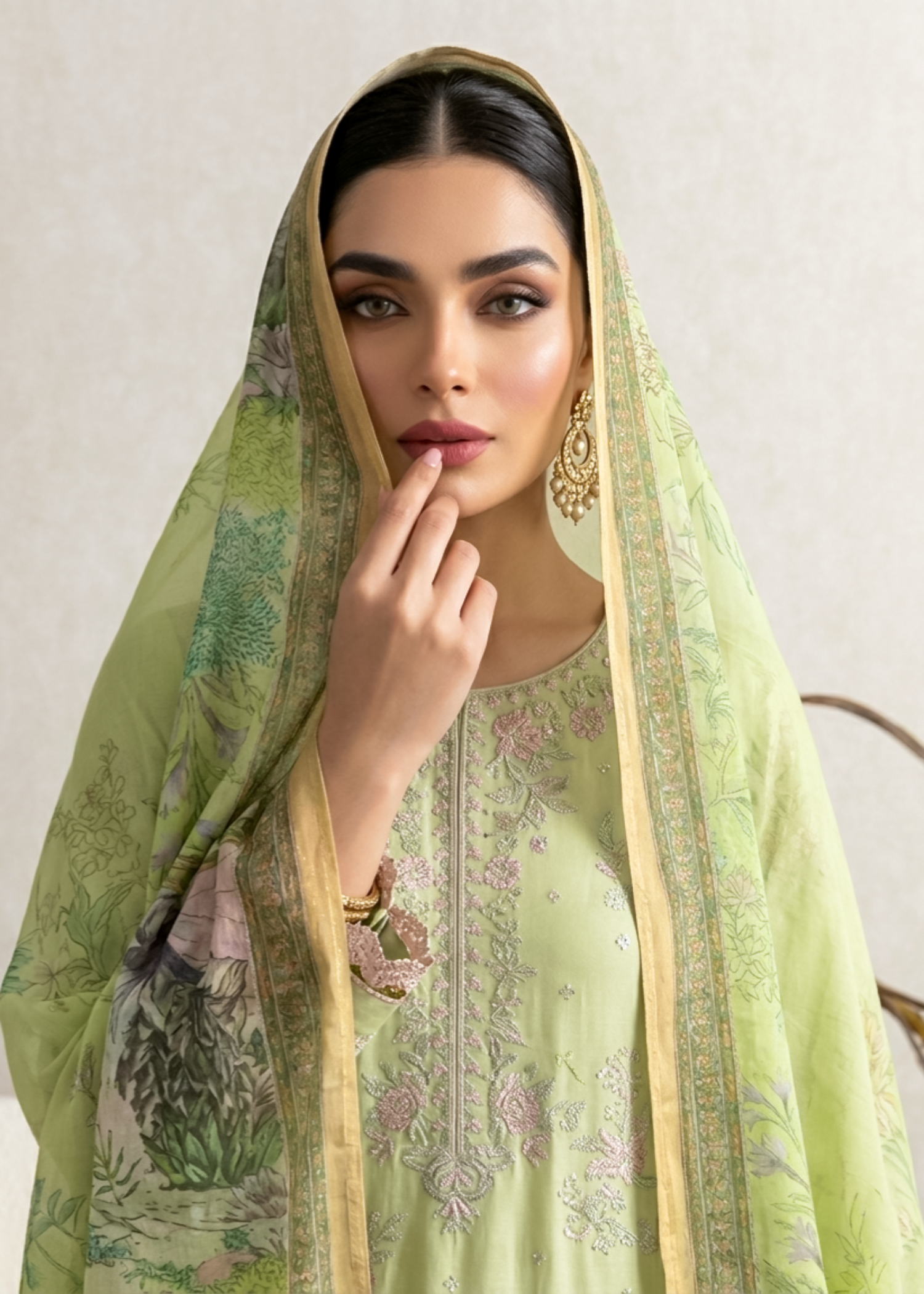 Mint Green Cotton Festive Wear Salwar Kameez Online in Dubai UAE Abudhabi Ajman Sharjah