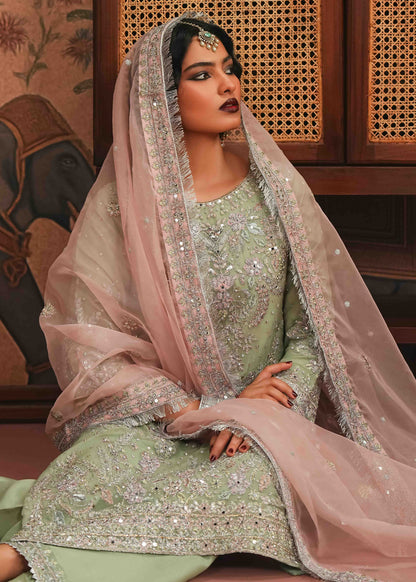 Mint Green Embellished Net Pakistani Suit Online in Dubai DXB UAE Abudhabi Meena Bazaar