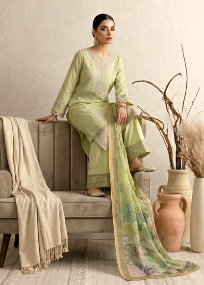 Mint Green Embroidered Cotton Readymade Suit Online in Sri Lanka India Australia