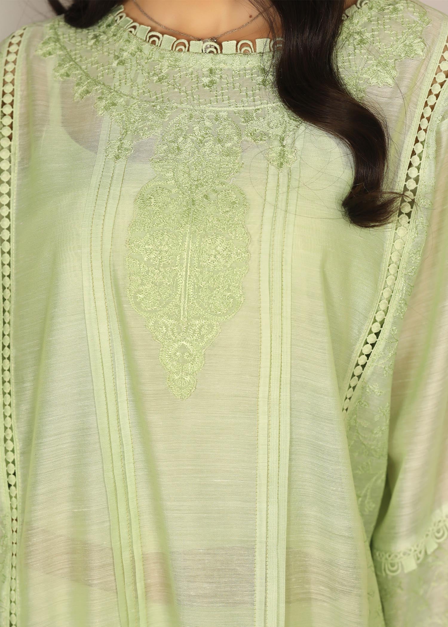Mint Green Embroidered Festive Suit Online in KSA Riyadh Saudi Arabia Oman Bahrain Qatar
