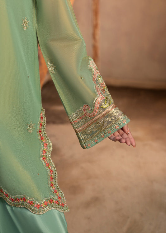 Mint Green Embroidered Festive Wear Suit Online in Sri Lanka India Australia