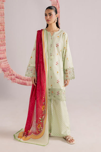 Mint Green Embroidered Lawn Kurta Set Online in Dubai UAE Abudhabi Ajman Sharjah
