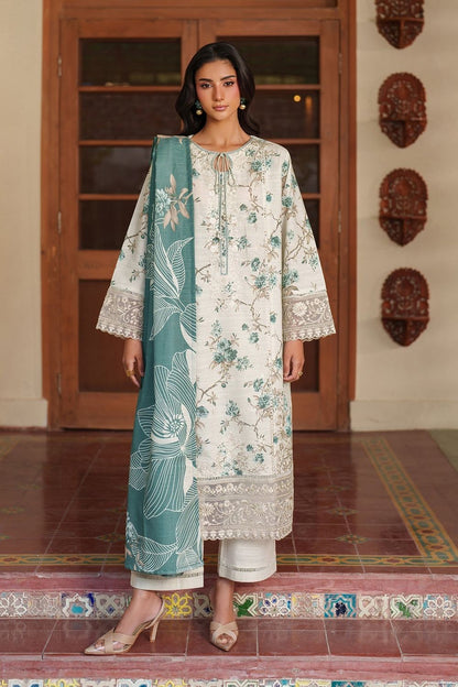 Mint Green Embroidered Lawn Suit Online in Dubai UAE Abudhabi Ajman Sharjah