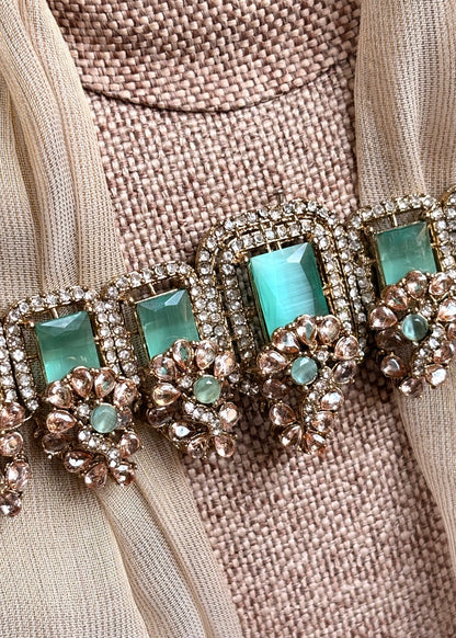 Mint Green Jewellery Set Online in KSA Riyadh Saudi Arabia Oman Bahrain Qatar