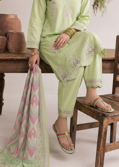 Mint Green Lawn Embroidered Festive Wear Suit Online in Dubai UAE Abudhabi Ajman Sharjah