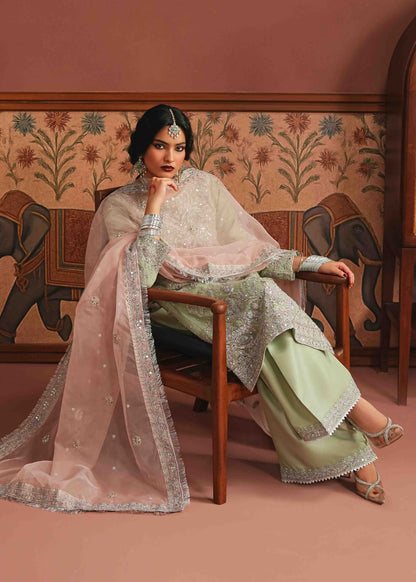 Mint Green Net Embellished Suit for Wedding Guest Online in Sri Lanka India Australia
