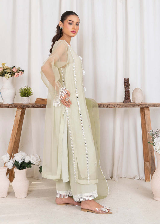 Mint Green Pakistani Designer Organza Salwar Kameez Online in KSA Riyadh Saudi Arabia Oman Bahrain Qatar