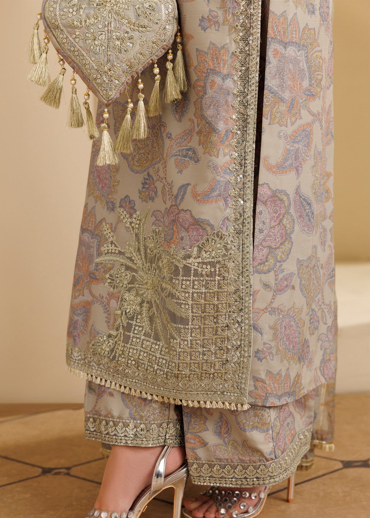 Mint Green Winter Wear Embroidered Pakistani Suit Online in KSA Riyadh Saudi Arabia Oman Bahrain Qatar