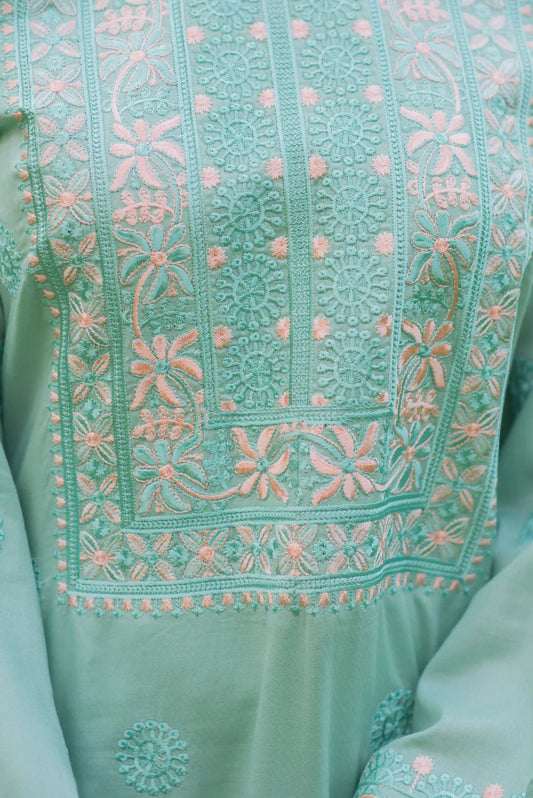 Mint Green Kurta with Straight Pants