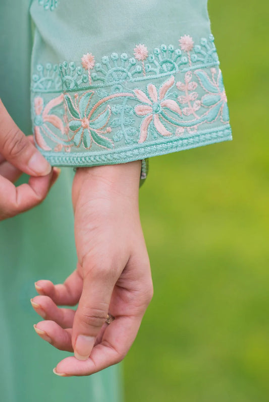 Mint Green Kurta with Straight Pants