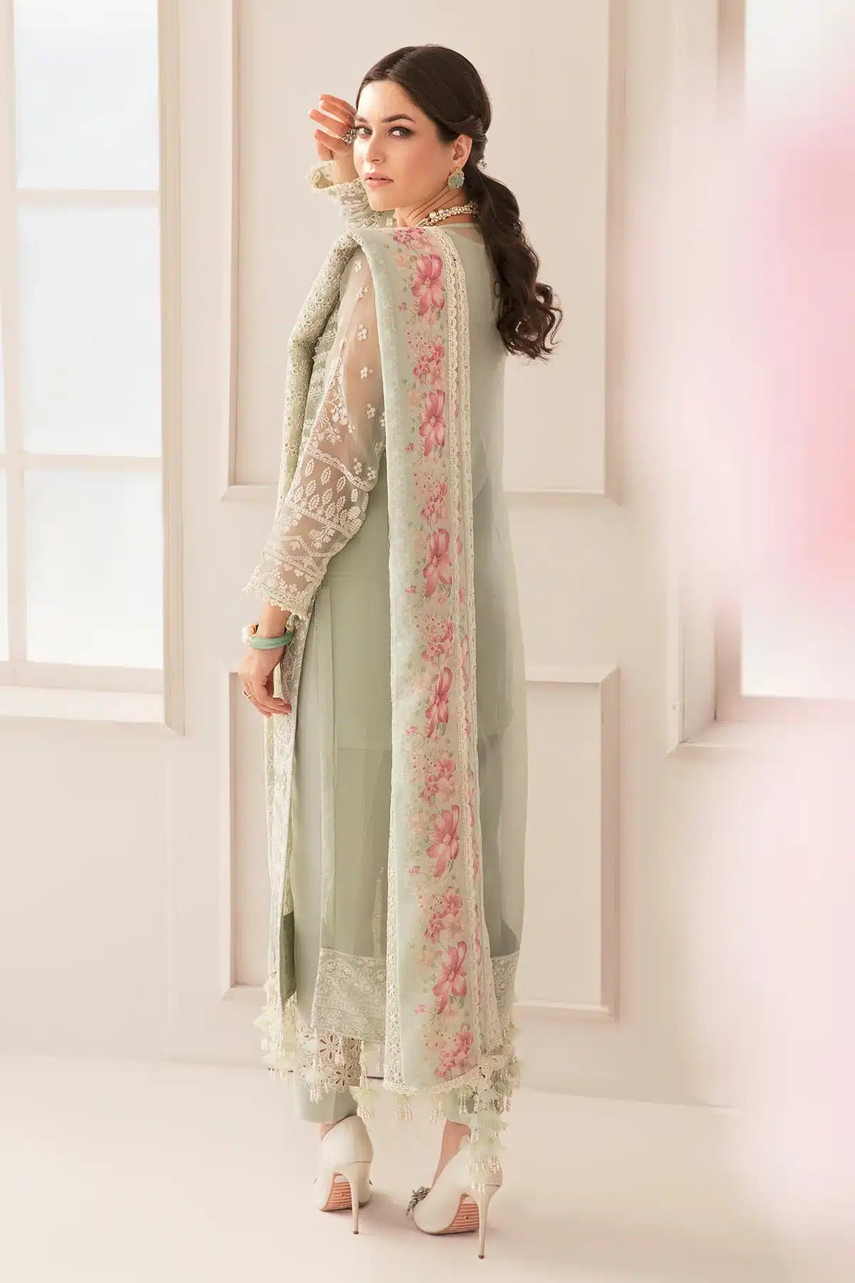 Mint Pure Chiffon Suit