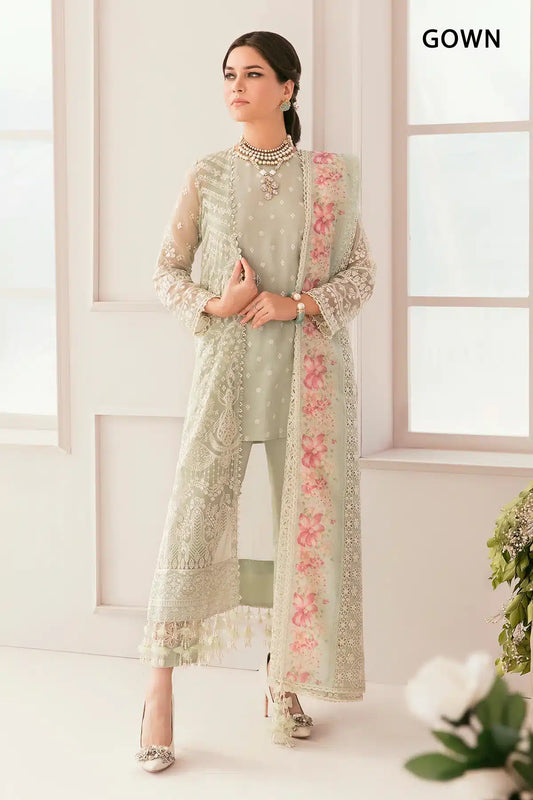 Mint Pure Chiffon Suit