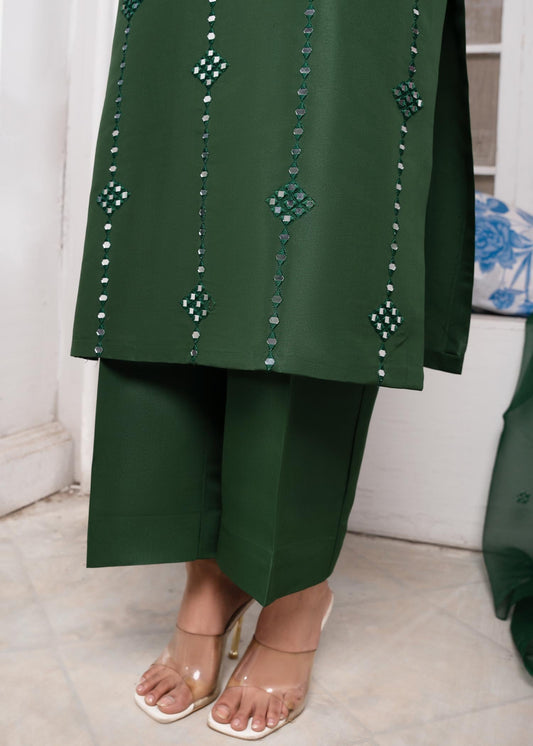 Mirror Work Bottle Green Pakistani Suit for Women Online in Dubai DXB UAE Abudhabi Meena Bazaar