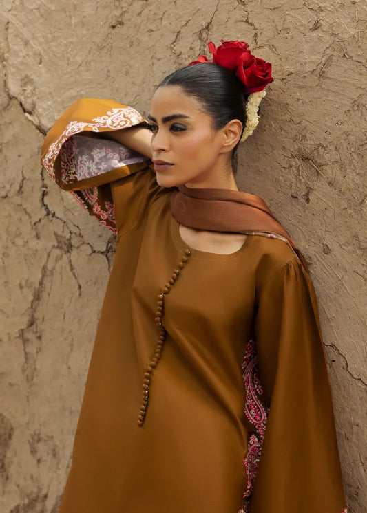 Mocha Brown Lawn Cotton Patiala Suit Online in Sri Lanka India Australia