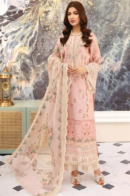 Flamingo Embroidered Lawn Suit