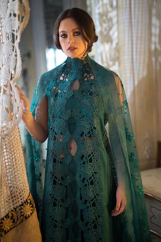 Bottle Green Embroidered Lawn Suit