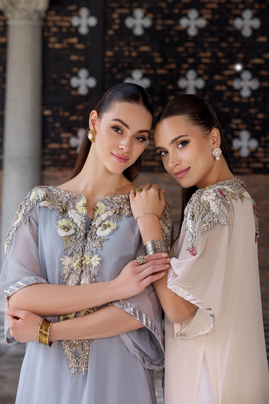 Light Purple 2pc Suit with 3D Work