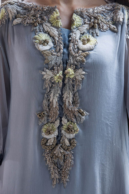 Light Purple 2pc Suit with 3D Work