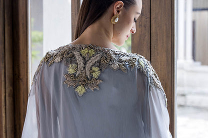 Light Purple 2pc Suit with 3D Work