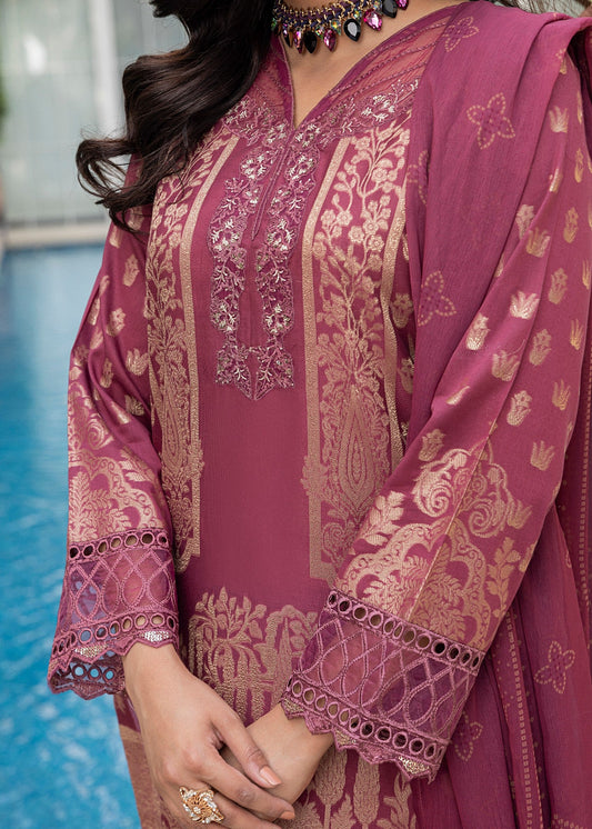 Mulberry Embroidered Jacquard Straight Kurta Plazzo Online in Dubai DXB UAE Abudhabi Meena Bazaar
