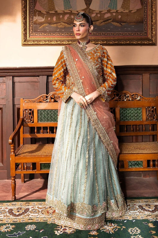 Multi Chiffon Floral Lehenga Choli Online in Dubai UAE Abudhabi Ajman Sharjah