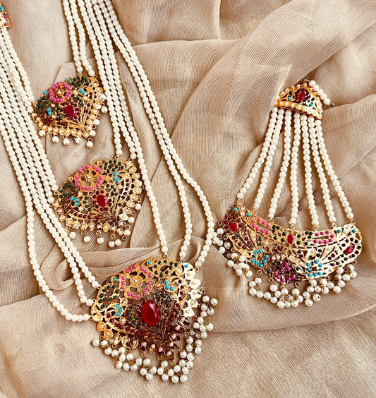 Multi Color Bridal Jewelry Set for Wedding Online in UK USA Canada