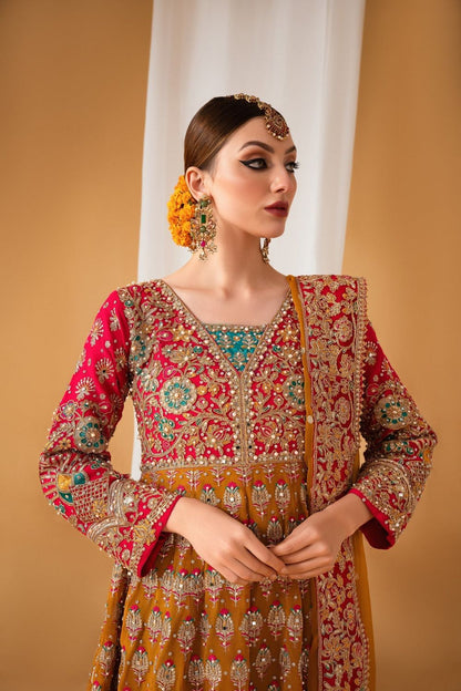 Multi Color Chiffon Anarkali Maxi Suit Online in Dubai UAE Abudhabi Ajman Sharjah