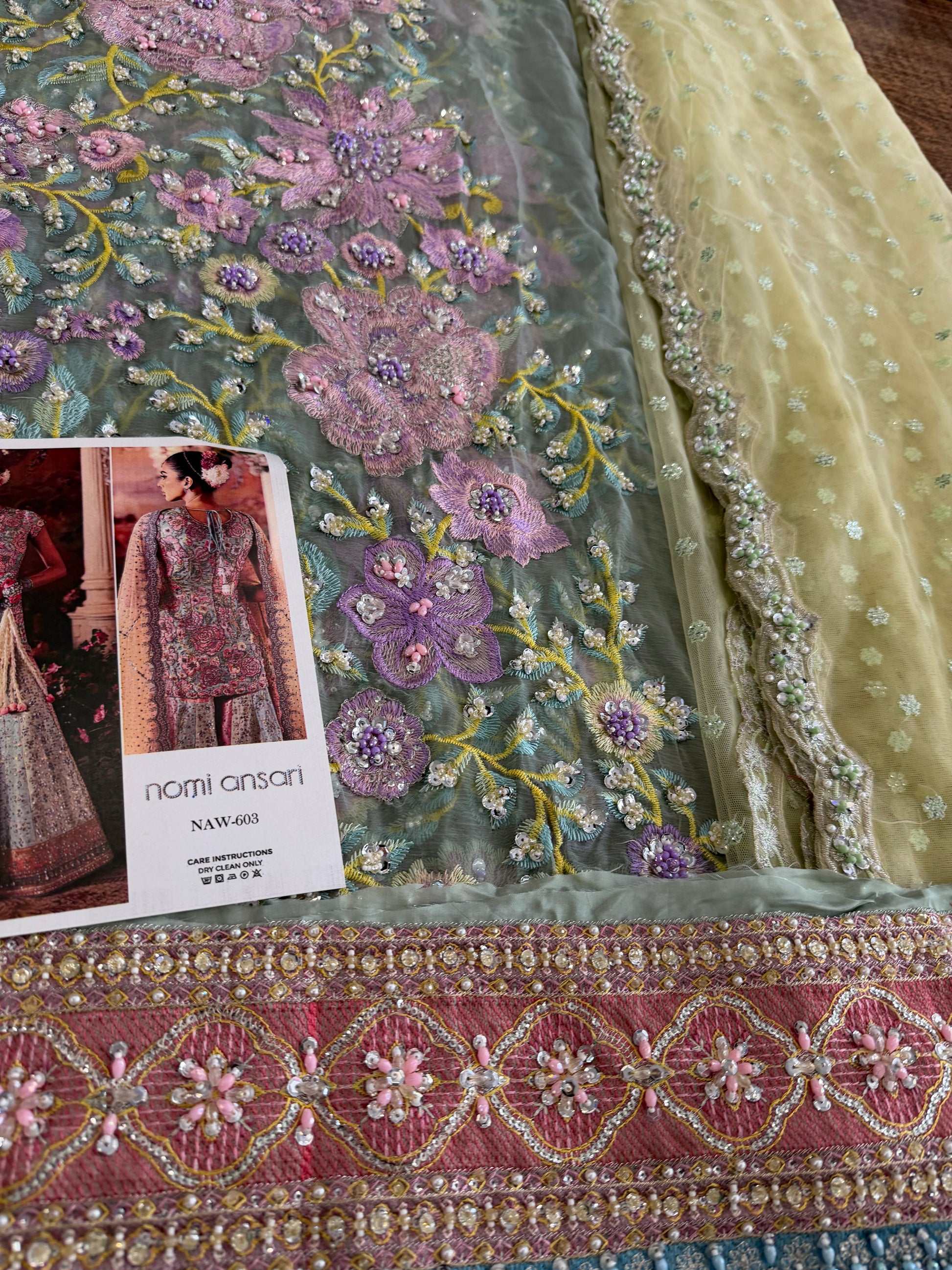 Multi Color Chiffon Bridal Lehenga with Dupatta Online in Dubai UAE Abudhabi Ajman Sharjah