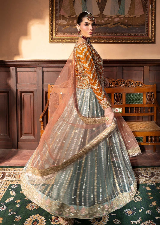 Multi Color Chiffon Wedding Wear Suit Online in Dubai DXB UAE Abudhabi Meena Bazaar