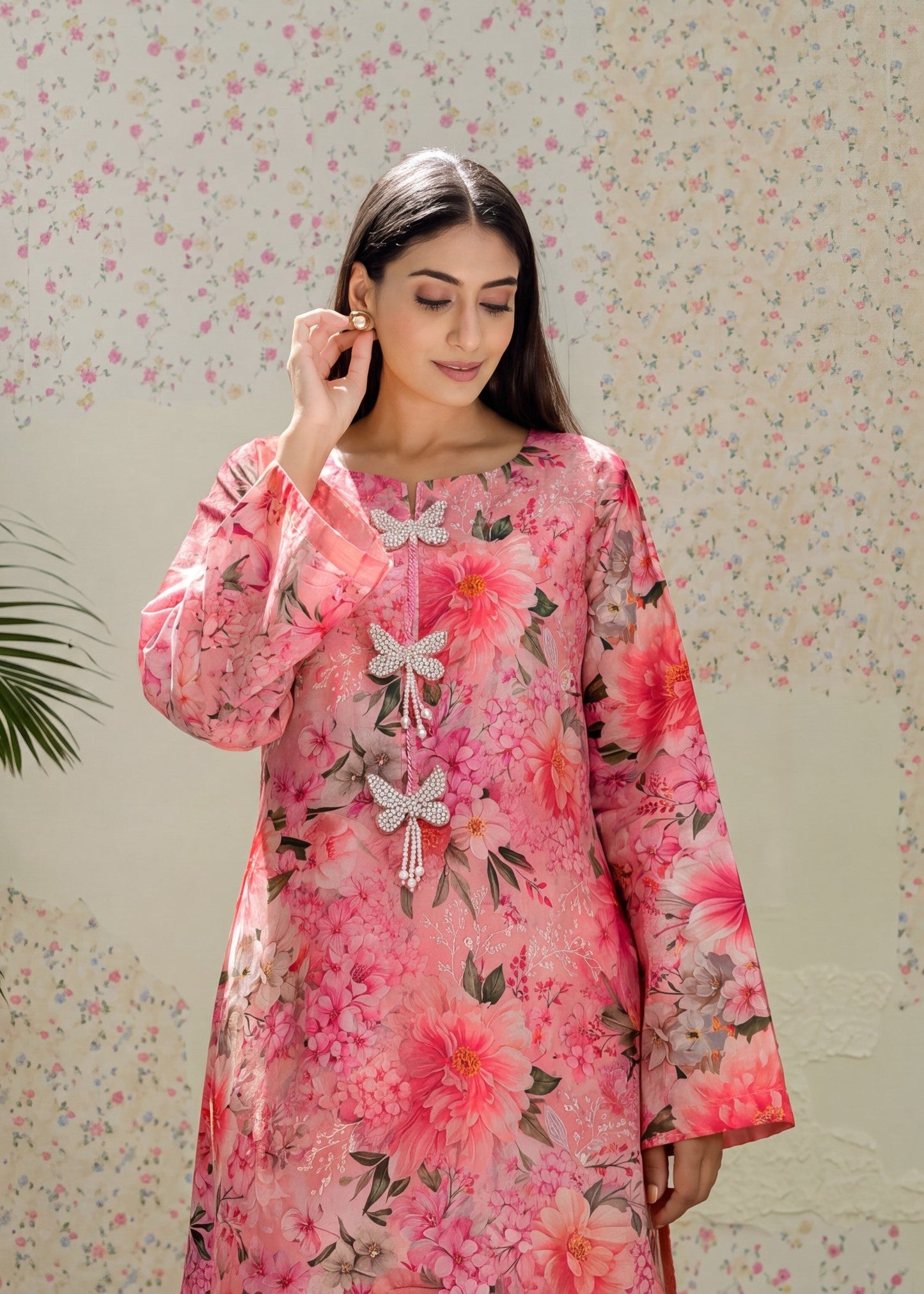 Multi Color Embellished Lawn Dress Material Online in Sri Lanka India Australia
