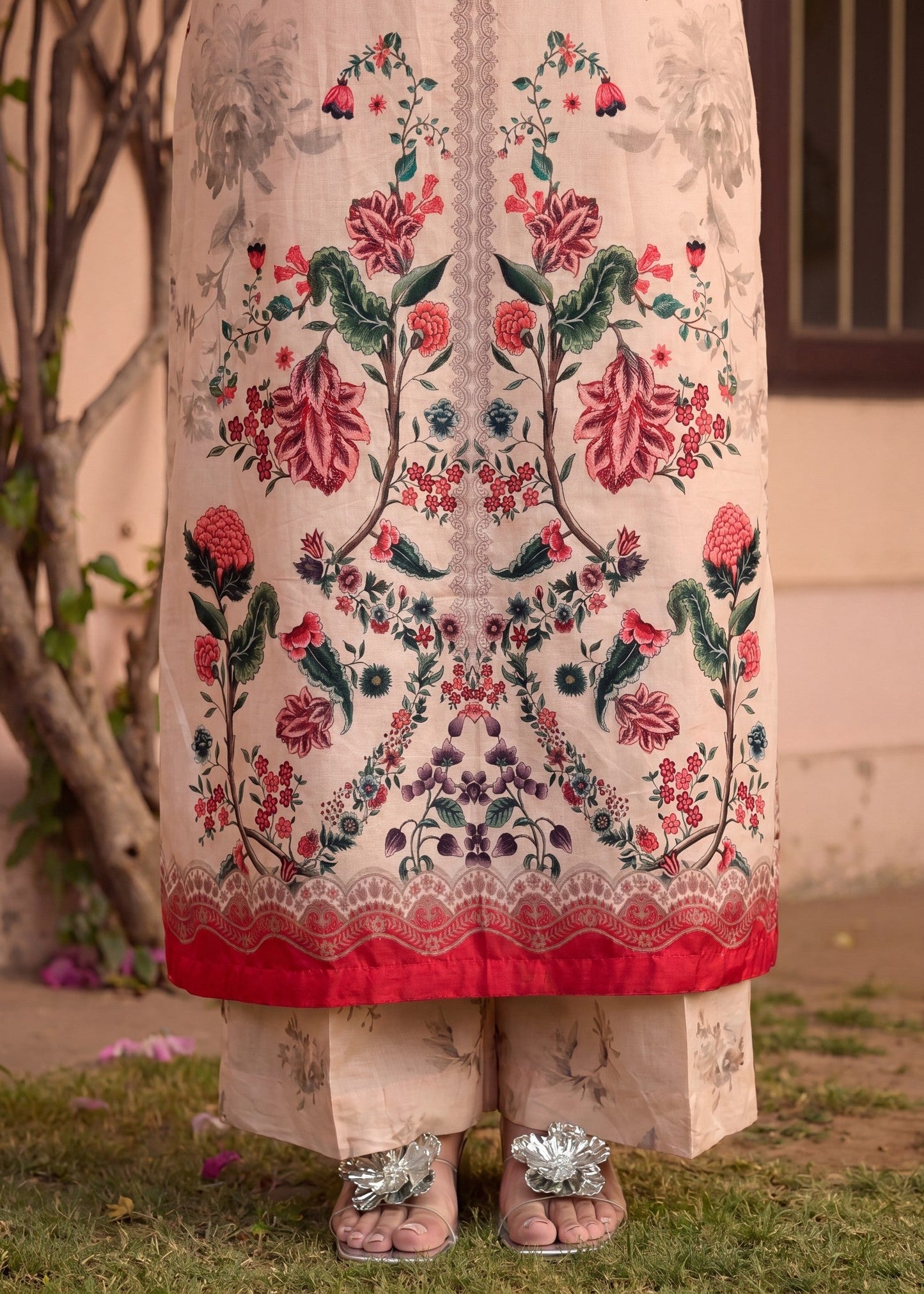Multi Color Embellished Lawn Suit Online in Sri Lanka India Australia