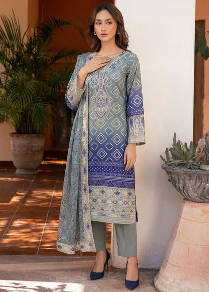 Multi Color Embroidered Lawn Dress Online in Dubai UAE Abudhabi Ajman Sharjah