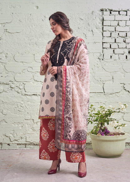 Multi Color Lawn Embroidered Suit Online in Dubai DXB UAE Abudhabi Meena Bazaar
