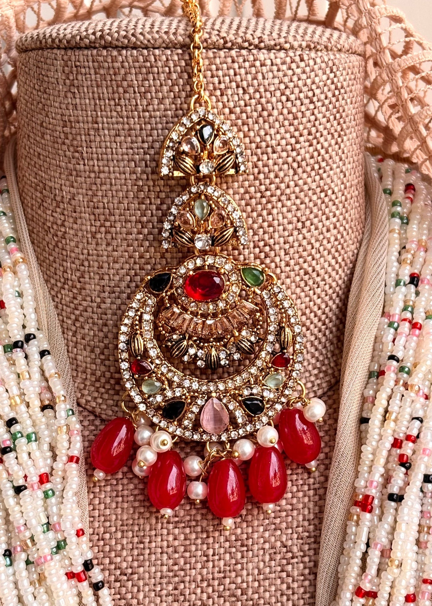 Multi Color Malaa Jewellery Set Online in UK USA Canada