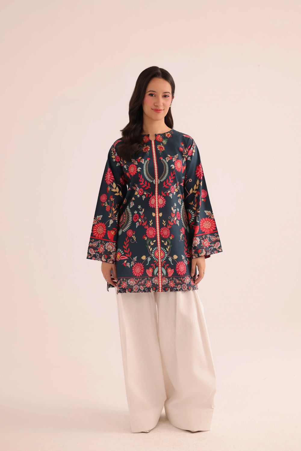 Multi Color Printed Lawn Kurta Online in Dubai UAE Abudhabi Ajman Sharjah
