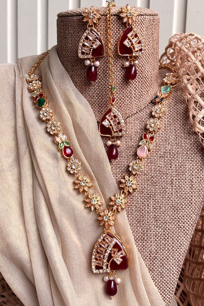 Multi Color Turkish Malaa Necklace Set Online in Dubai UAE Abudhabi Ajman Sharjah