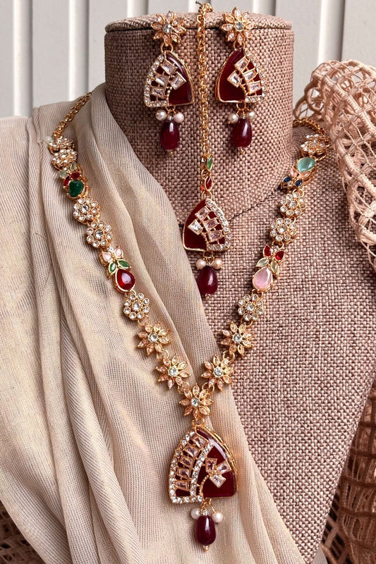 Multi Color Turkish Malaa Necklace Set Online in Dubai UAE Abudhabi Ajman Sharjah