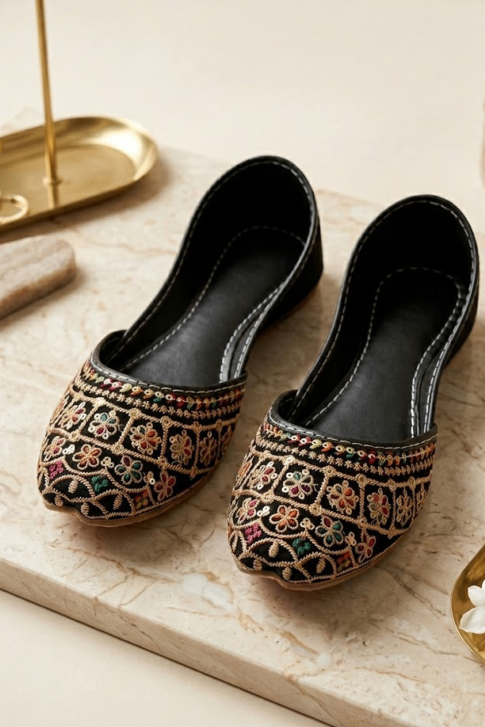 Multi-Colored Velvet Khussa Shoes Online in Dubai UAE Abudhabi Ajman Sharjah