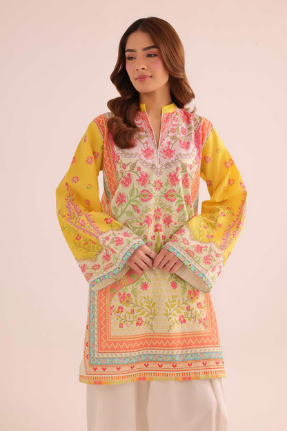 Multi Digital Print Poly Lawn Kurta Online in Dubai UAE Abudhabi Ajman Sharjah